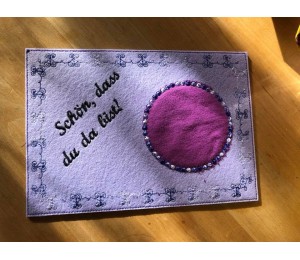 ITH Mug Rugs - Cat Silhouette